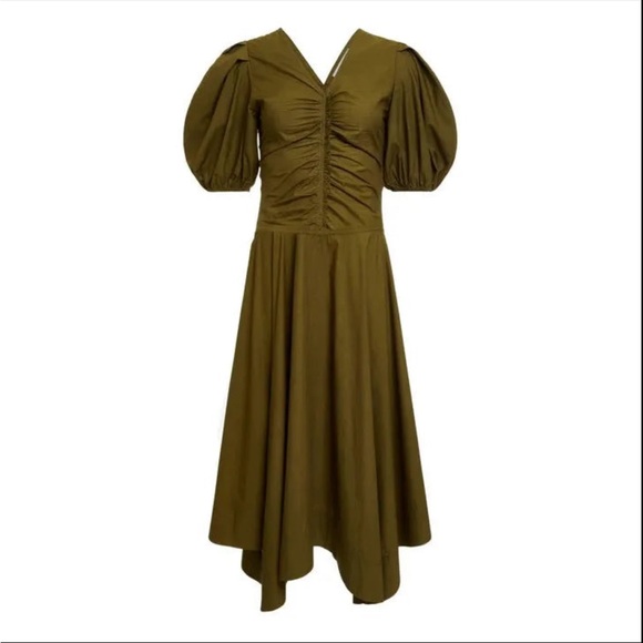 NWT Love the Label Sydney Dress Olive - Picture 2 of 3